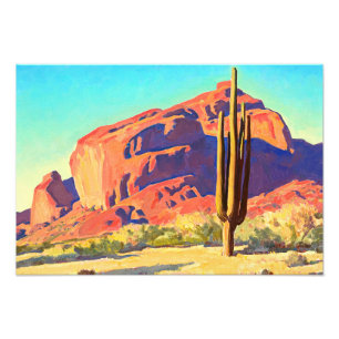Red Rocks and Cactus, 1945 von Maynard Dixon Fotodruck