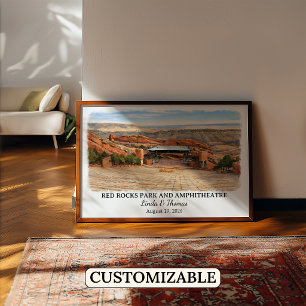 Red Rocks Park und Amphitheater Colorado Poster