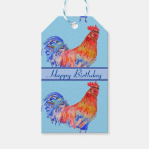 Red Rooster Chicken Choice Animal Blue