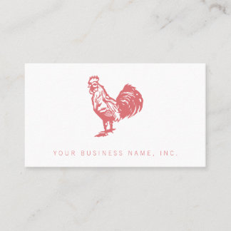 Red Rooster Farmhouse Bistro Logo Professional Visitenkarte