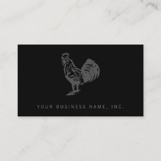 Red Rooster Farmhouse Bistro Logo Professional Visitenkarte