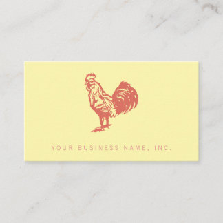 Red Rooster Farmhouse Bistro Logo Professional Visitenkarte