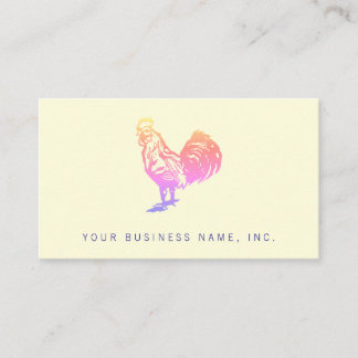 Red Rooster Farmhouse Bistro Logo Professional Visitenkarte