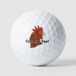 Red Rooster's Head Golf Balls Golfball