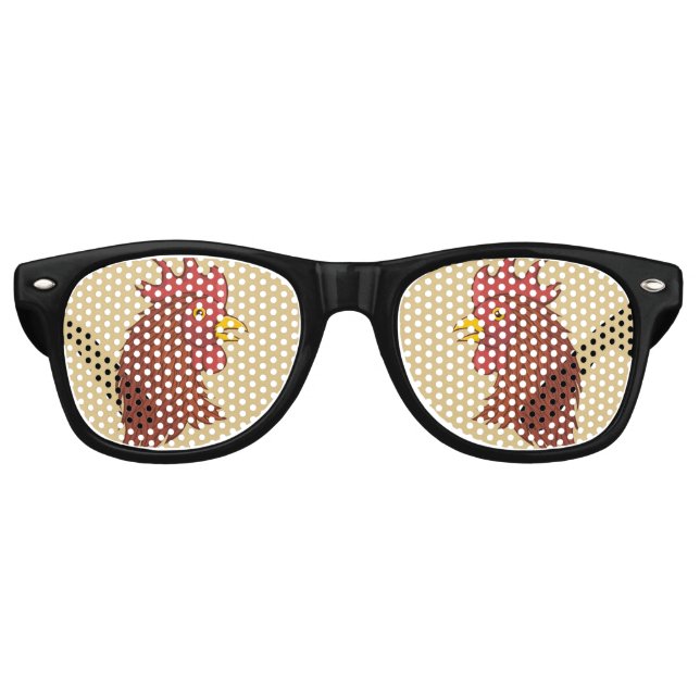 Red Rooster's Head Partybrille (Vorderseite)