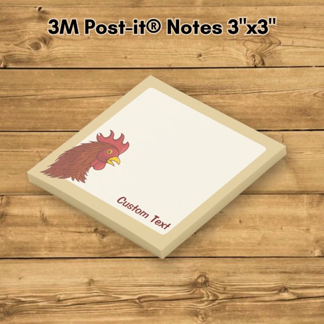 Red Rooster's Head Post-it Klebezettel (Von Creator hochgeladen)