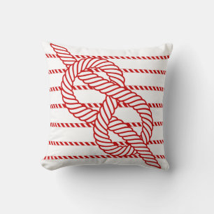 Red Rope Nautical Pillow Kissen