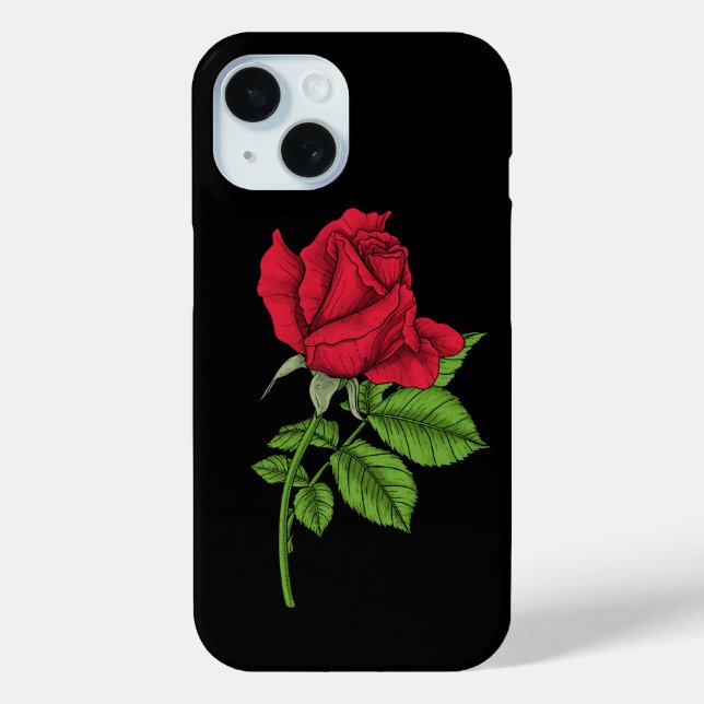 Red Rose Case-Mate iPhone Hülle (Rückseite)