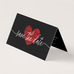 Red Rose Heart, Photo Enregistrer La Carte Date