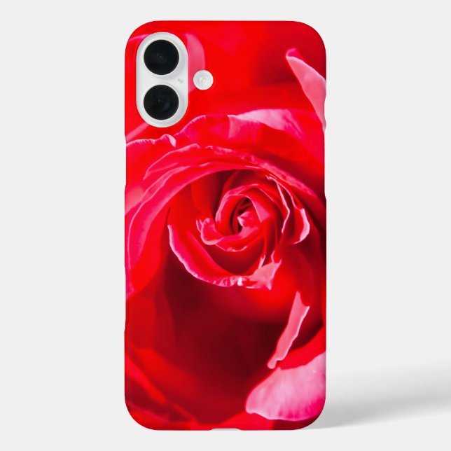 Red Rose iPhone 16 Plus Hülle (Rückseite)