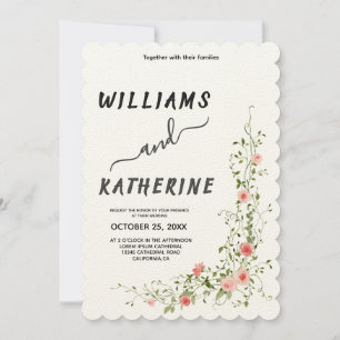 Red Rose Love Faire-part de mariage