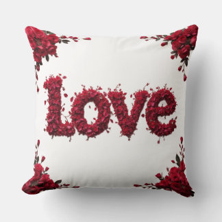 Red Rose LOVE Pillow Romantic Valentine's Day Gift Kissen