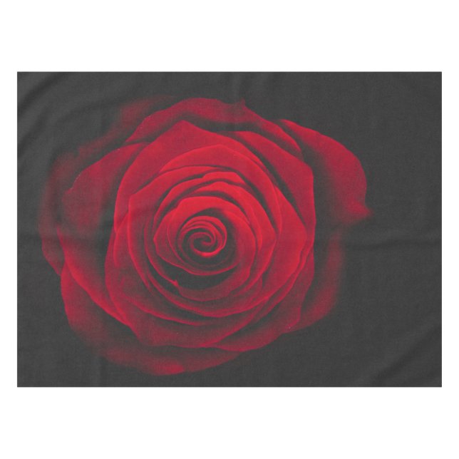 Red rose on black background vintage effect tischdecke (Vorderseite (Horizontal))