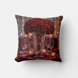 Red Rose Romantic Valentine Decorative Sofa Pillow Kissen