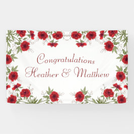 Red Rose Romantic Wedding Banner