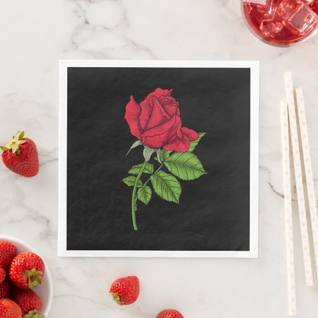 Red Rose Serviette (Beispiel)