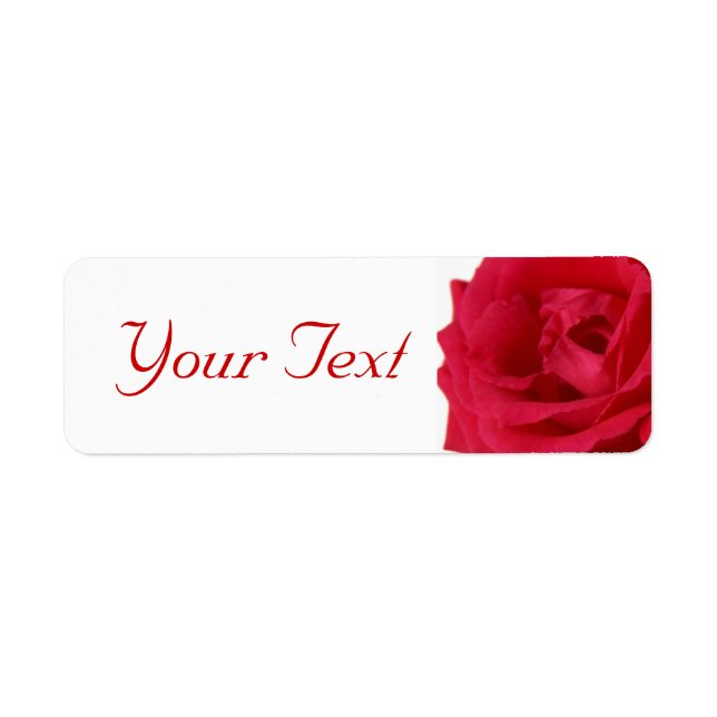 Red Rose Wedding Blank Address Labels (Vorne)