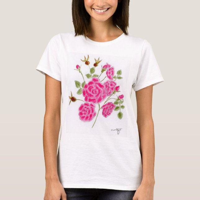 Red Rose women`s t-shirt (Devant)