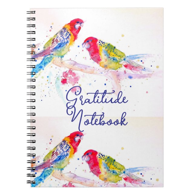 Red Rosella Parrot Parrots Birds Gratitude Journal Notizblock (Vorderseite)