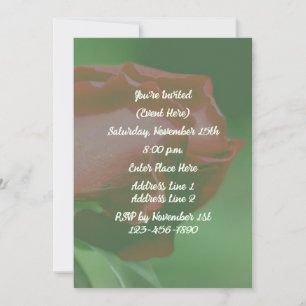 Red Rosenknospe Floral Party Einladung