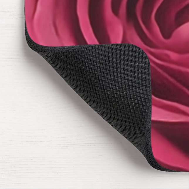 Red Rosenknospe Mousepad (Ecke)