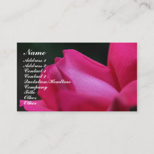 Red Rosenknospe Nah Up Blumen Business Card Visitenkarte
