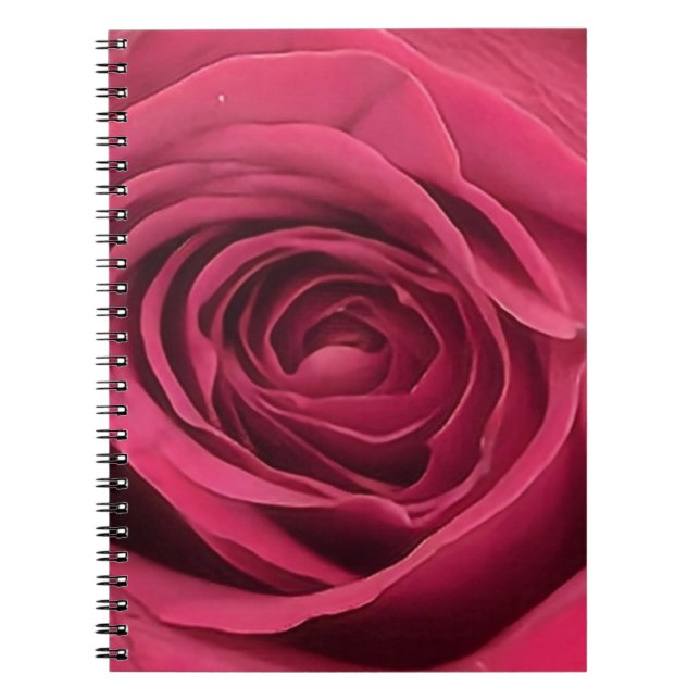 Red Rosenknospe Notizblock (Vorderseite)