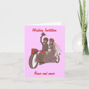 Red Roses Biker, ou cartes de mariage pour moto
