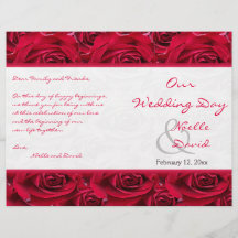 Red Roses Galore Programme de mariage