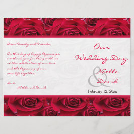 Red Roses Galore Programme de mariage
