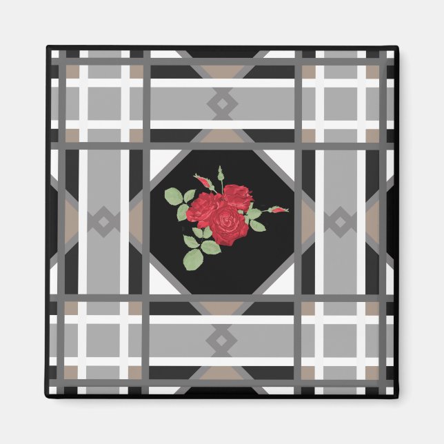 Red roses magnet (Vorne)