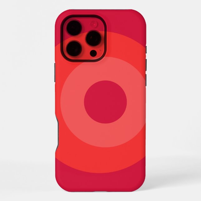 Red Round Apple iPhone 16 Pro Max Fall Hülle (Rückseite)