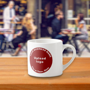 Red Round Business Brand auf Espresso Tasse