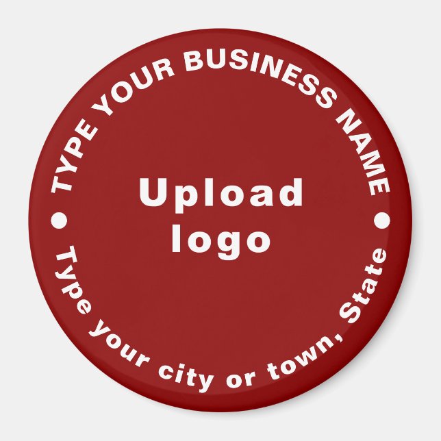 Red Round Shape Magnet für die Markenbezeichnung (Vorne)