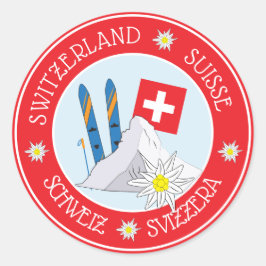 Red Round Stickers