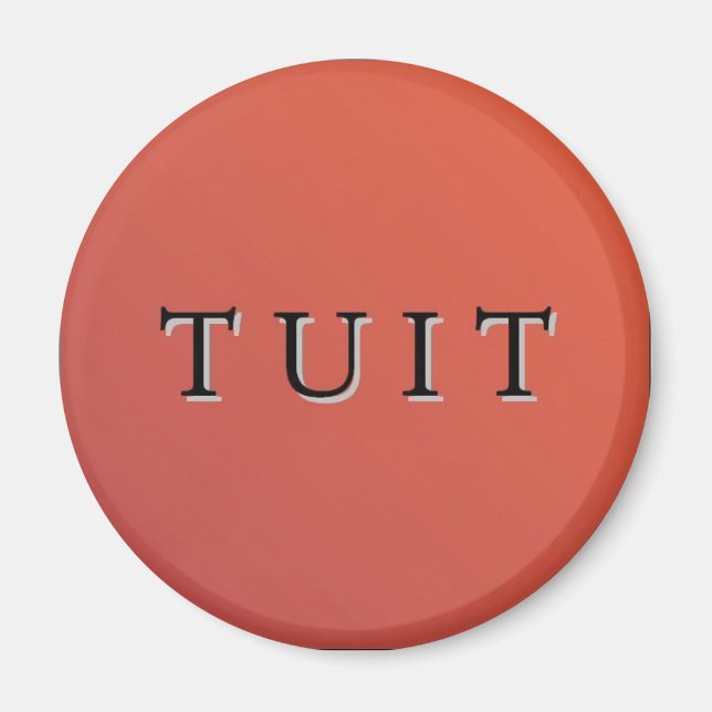 Red Round Tuit Magnet (Vorne)