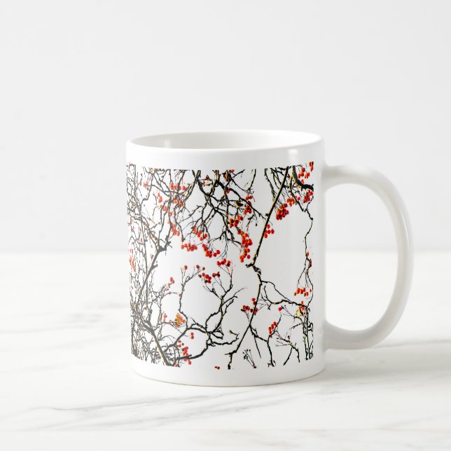 Red rowan fruit or ash berries kaffeetasse (Rechts)