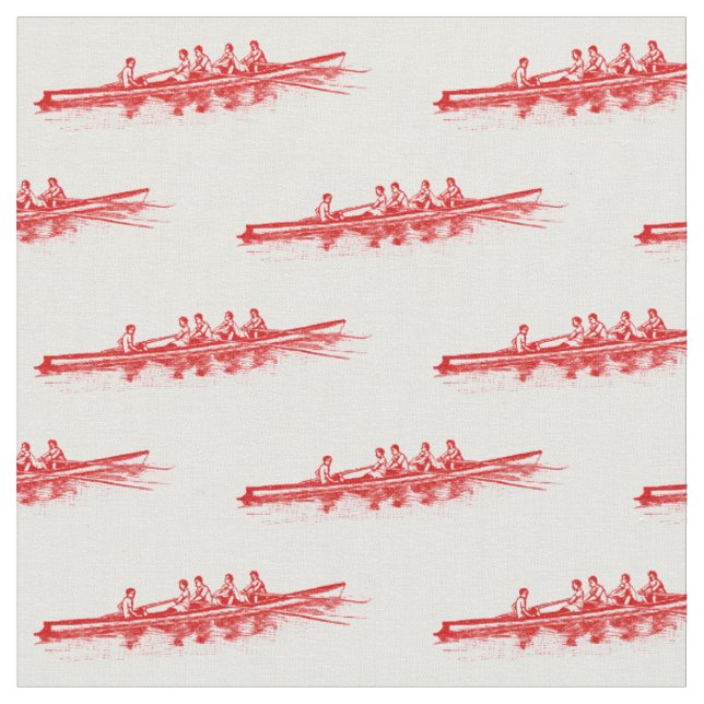 Red Rowing Rowers Crew Team Wassersport Stoff (Nahaufnahme)
