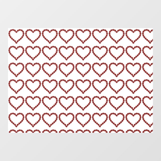 Red Ruby Gemstone Herz Fensteraufkleber (Blatt)