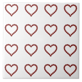 Red Ruby Gemstone Herz Fliese