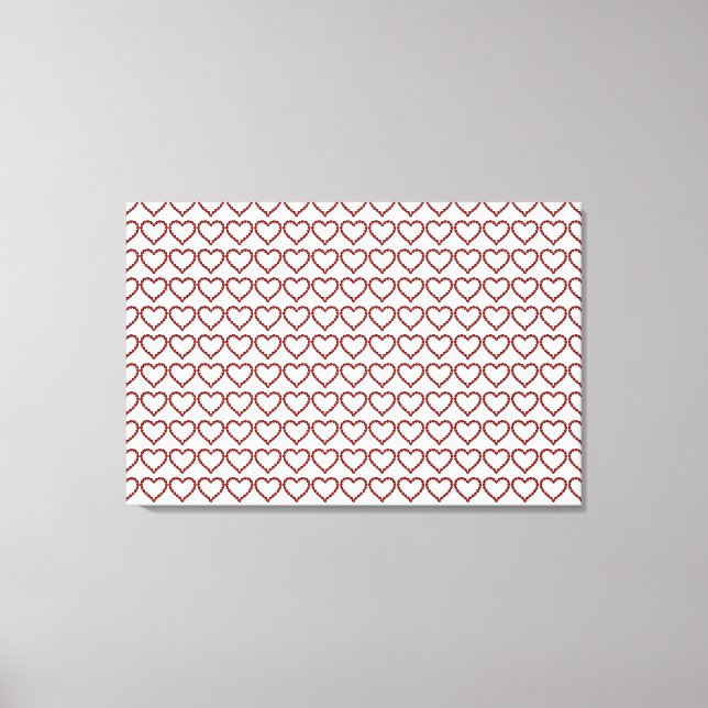 Red Ruby Gemstone Herz Leinwanddruck (Vorderseite)