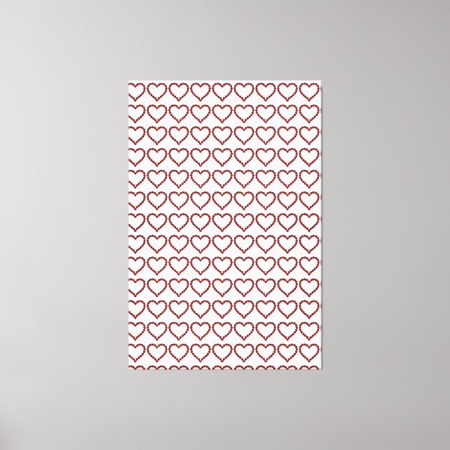 Red Ruby Gemstone Herz Leinwanddruck (Vorderseite)