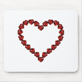 Red Ruby Gemstone Herz Mousepad