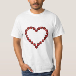 Red Ruby Gemstone Herz T-Shirt