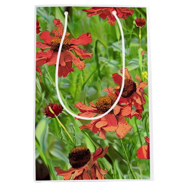 RED RUDBECKIA-BLUME MITTLERE GESCHENKTÜTE (Vorderseite)