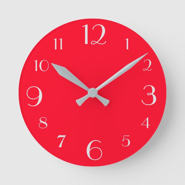 Red Runde Wanduhr (Vorderseite)