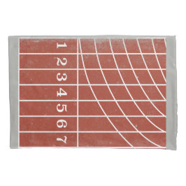 Red Running Track geplagter Style Pillowcase Kissenbezug