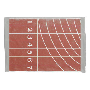 Red Running Track geplagter Style Pillowcase Kissenbezug