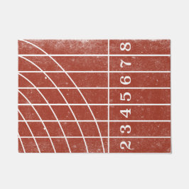 Red Running Track gestörte Stilmatte Fußmatte