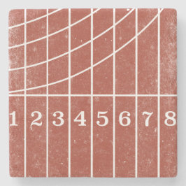 Red Running Track gestörte Style-Untersetzer Steinuntersetzer